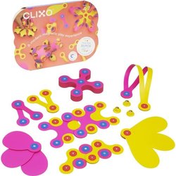 CLIXO Crew Pack  Rosa/Gelb  GIPSY TOYS  Magnetisches Konstruktionss