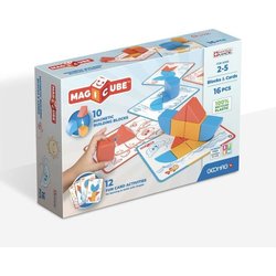 Bloques magnéticos - GEOMAG - Bloques y tarjetas Magicube - 16 piezas 