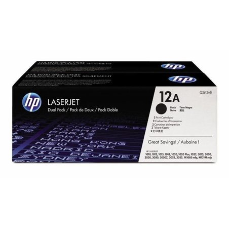 HP 12A (Q2612AD) zwarte tonercartridge voor HP LaserJet - 2 stuks