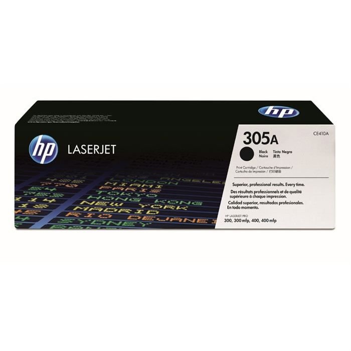HP 305A Black Original LaserJet Toner Cartridge (CE410A) for HP LaserJ