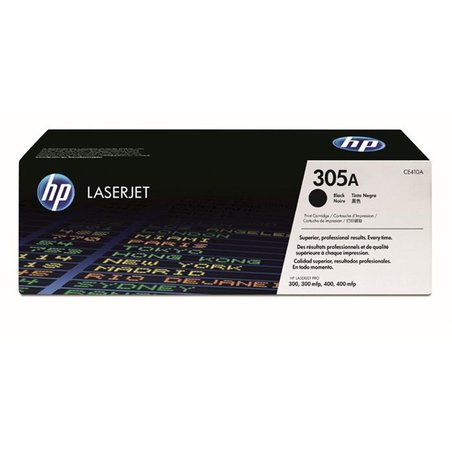 HP 305A Black Original LaserJet Toner Cartridge (CE410A) for HP LaserJ