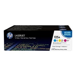 Paquete HP 125A de 3 tóners cian / magenta / amarillo auténticos (CF37