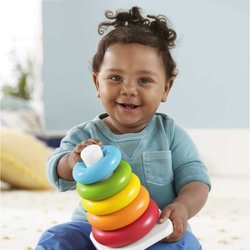 Fisher-Price - Pyramide arc-en-ciel - Jouet d éveil 1er âge - Des 6 mo