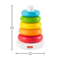 Fisher-Price - Pyramide arc-en-ciel - Jouet d éveil 1er âge - Des 6 mo