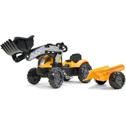 Tractor de pedales Mighty Builder - FALK - Con remolque - Amarillo - 1
