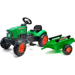 FALK - Tractor de pedal Supercharger rojo con capó de apertura y remol