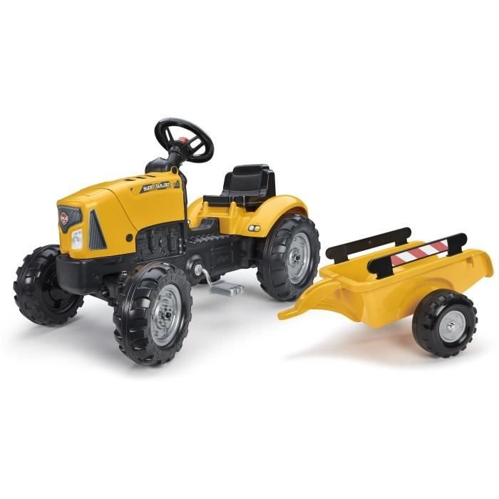 Trattore a pedali FALK SuperBuilder - cofano apribile e rimorchio - da