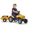 Trattore a pedali FALK SuperBuilder - cofano apribile e rimorchio - da