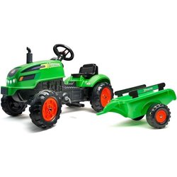 FALK - X Tractor Green Pedal Tractor w / Hood and Trailer Included