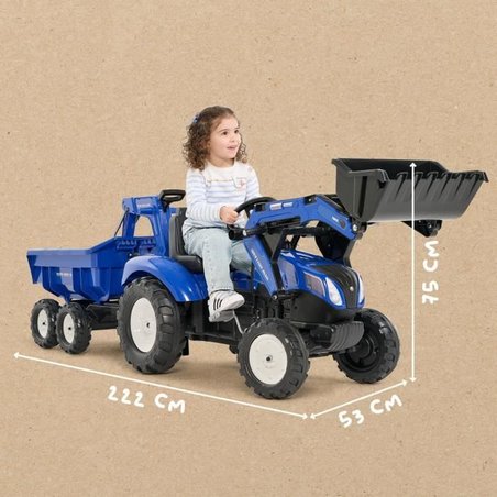 NEW HOLLAND Baggerlader + Anhänger + Bagger