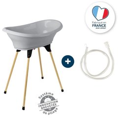 THERMOBABY Badset VASCO Charm grijs: bad + voeten + afvoerpijp