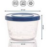 5 scatole portaoggetti da 250 ml