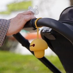Schnullerhalter - THERMOBABY - Silikon - Honiggelb - Weich und BPA-fre