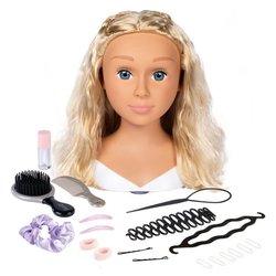 Smoby - Blonde styling head - Easy to style - 19 realistic accessories