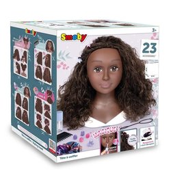 Smoby - Afro-haarstylinghoofd - Gemakkelijk te stylen - 23 realistisch