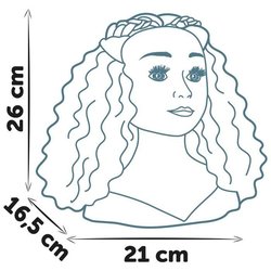 Smoby - Afro-haarstylinghoofd - Gemakkelijk te stylen - 23 realistisch