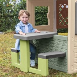 Smoby Life - Picknicktafel aanpasbaar aan Smoby-huizen - 2 banken