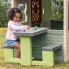 Smoby Life - Picknicktafel aanpasbaar aan Smoby-huizen - 2 banken