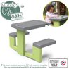 Smoby Life - Mesa de picnic adaptable a casas Smoby - 2 bancos