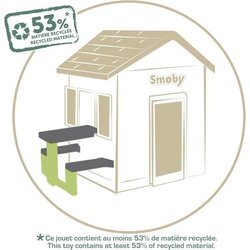 Smoby Life - Mesa de picnic adaptable a casas Smoby - 2 bancos