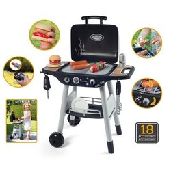 Smoby - BBQ Grill - Barbecue pour enfant - 18 accessoires - Fonctions 