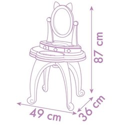 Smoby - Gabby e la Casa Magica - Toeletta per bambini 2 in 1 - Sgabell