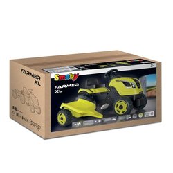 Smoby Farmer XL Pedal Tractor + Trailer - Verde