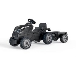 Tracteur a pédales Farmer XL + Remorque - SMOBY - Noir - 90% Plastique