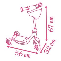 SMOBY Corolle Scooter 3Rdes 3 anni