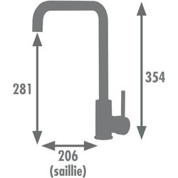 Mitigeur évier - Chromé - Bec orientable - EDOUARD ROUSSEAU - SOTO