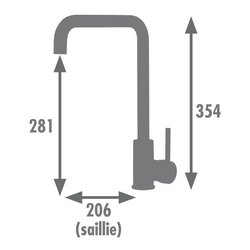 Mitigeur évier - Chromé - Bec orientable - EDOUARD ROUSSEAU - SOTO