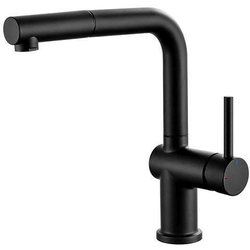 Edouard Rousseau - SQUARE Sink Mixer - Pull-out Spray - Black