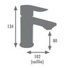Edouard Rousseau - Miscelatore per lavabo NAYAK - Grafite opaco