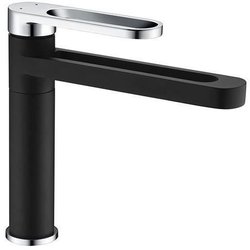 Mezclador de lavabo - EDOUARD ROUSSEAU - ONEGAI - Negro / Cromo