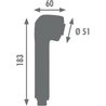 Shower head - ROUSSEAU - Chrome - ABS - 2 jets - Anti-limescale