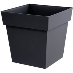 Maceta toscana cuadrada EDA - 39 x 39 x H 39 cm - 38 L - gris antracit