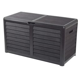 Coffre de jardin en Plastique - EDA - BAYA - 420 L - Décor imitation b