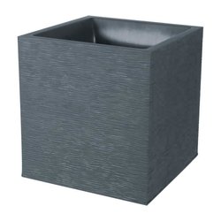 Pot de fleurs Carré 40 cm - EDA - Graphit - 31 L - 39 x 39 x H. 43 cm 