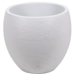 Pot de fleurs Rond Egg Ø 50cm - EDA - Graphit - 46 L - Ø 50 x H. 45 cm