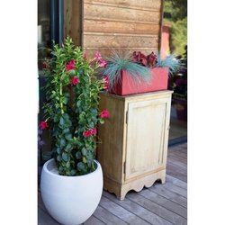 EDA Graphit maceta redonda Ø50cm - Capacidad 46L - Blanco encalado