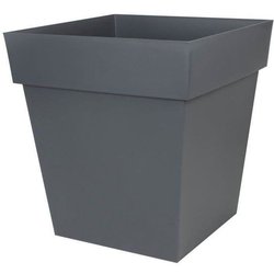 Vaso quadrato EDA Tuscany - 50 cm - 87 L - Grigio antracite