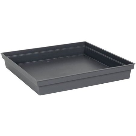 EDA Tuscan square saucer - 40 cm - Anthracite gray