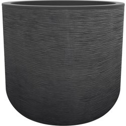 EDA Plastic - Round pot 50 cm Graphit up - 67 L - Anthracite gray
