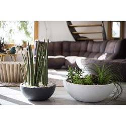 EDA Plastic - Round pot 50 cm Graphit up - 67 L - Anthracite gray
