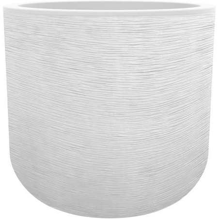 EDA PLASTIQUE - Maceta redonda 50 cm Graphit Up - 67 L - Blanco cal