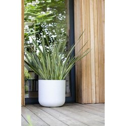 EDA PLASTIQUE - Maceta redonda 50 cm Graphit Up - 67 L - Blanco cal