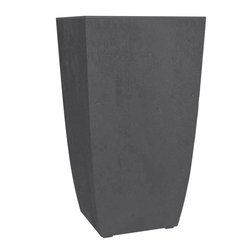 Blumenkasten - DIVA BASALT - Anthrazitgrau - Hoch quadratisch - 42 L -