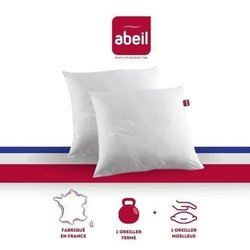 ABEIL Set mit 2 Kissen DOUBLE COMFORT 100% Baumwolle 60x60cm