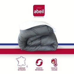 ABEIL Tweekleurig dekbed - 220 x 240 cm - Wit en grijs