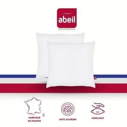 Set de 2 almohadas antiácaros - 60 x 60 cm - 100% algodón orgánico tra